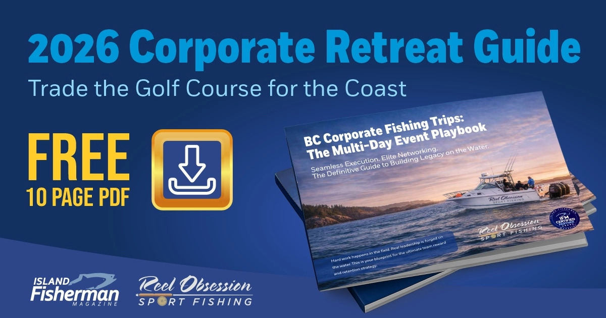 A Reel Obsession vessel in Nootka Sound, a premier choice for corporate retreat packages in BC.