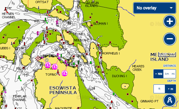 Tofino fishing report map