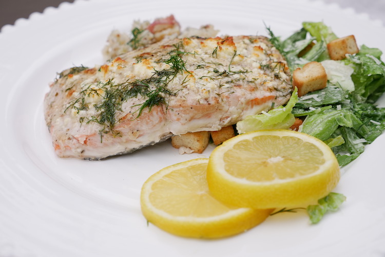 CREAMY FETA DILL SALMON - Island Fisherman Magazine