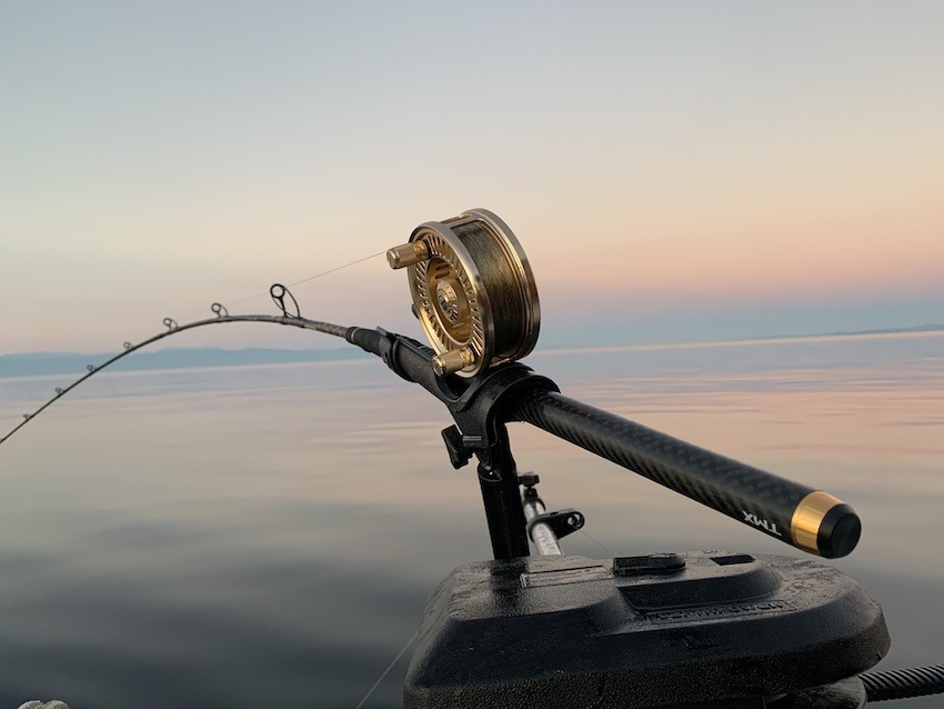 Amundson TMX Trend Moocher X downrigging fishing rod. Test and