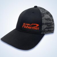 Island Fisherman Black Camo Baseball Cap