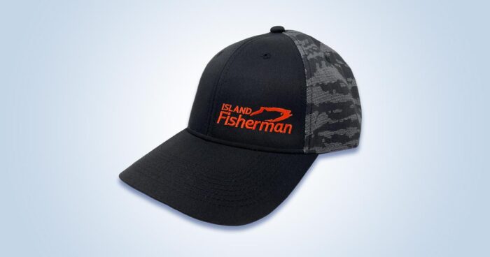 Island Fisherman Black Camo Baseball Cap