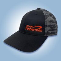 Island Fisherman Black Camo Baseball Cap - Image 2