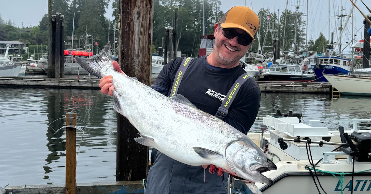 Joel with a Chinook Salmon