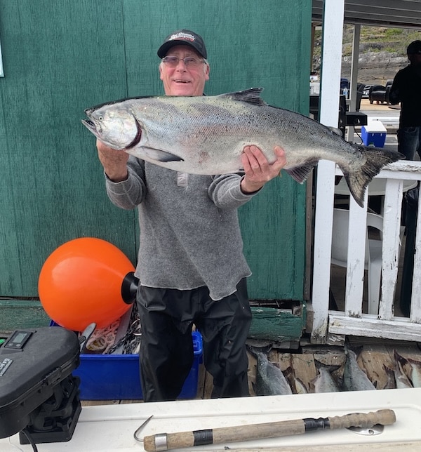 George Wetherell holding his fish