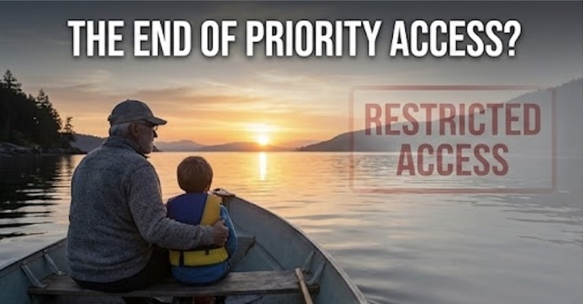 BC Sport Fishing Alert: Proposed DFO Policy Changes Could End Priority Access end of fishing priority access old man and boy fishing
