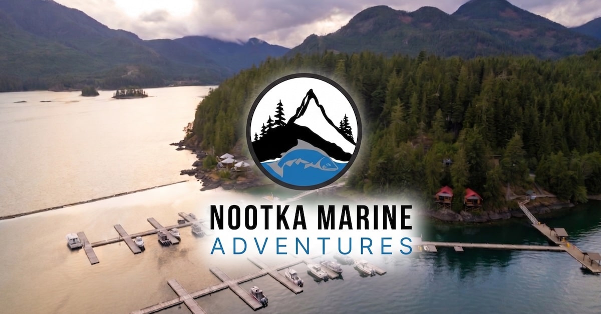 Moutcha Bay Resort marina and luxury yurts by Nootka Marine Adventures in Nootka Sound BC