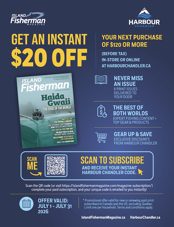 Island Fisherman and Harbour Chandler July Subscription Promotion