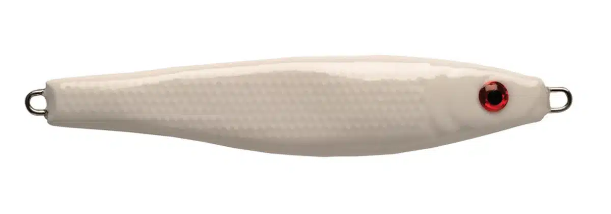 P-LINE Halibut Drop Jig in White Glow color