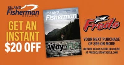 BC Fishing Magazine promotion with Freds Custom Tackle