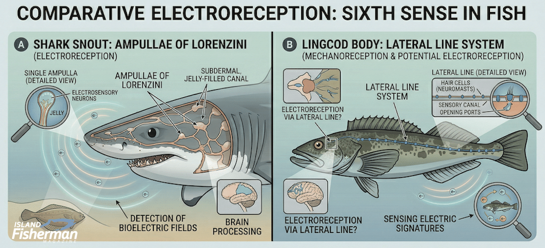 The Science Behind Pipe Jigs for Lingcod Comparative Electroreception in sharks versus lingcod lateral line