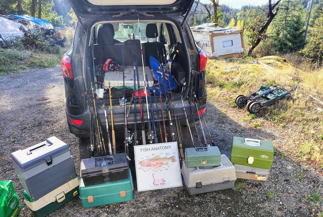2026 Silva Bay Fishing Derby Raises ~$8,500 Mike Lawrence of Fishing For Fun demonstrating spin fishing and donating gear at Silva Bay Marina