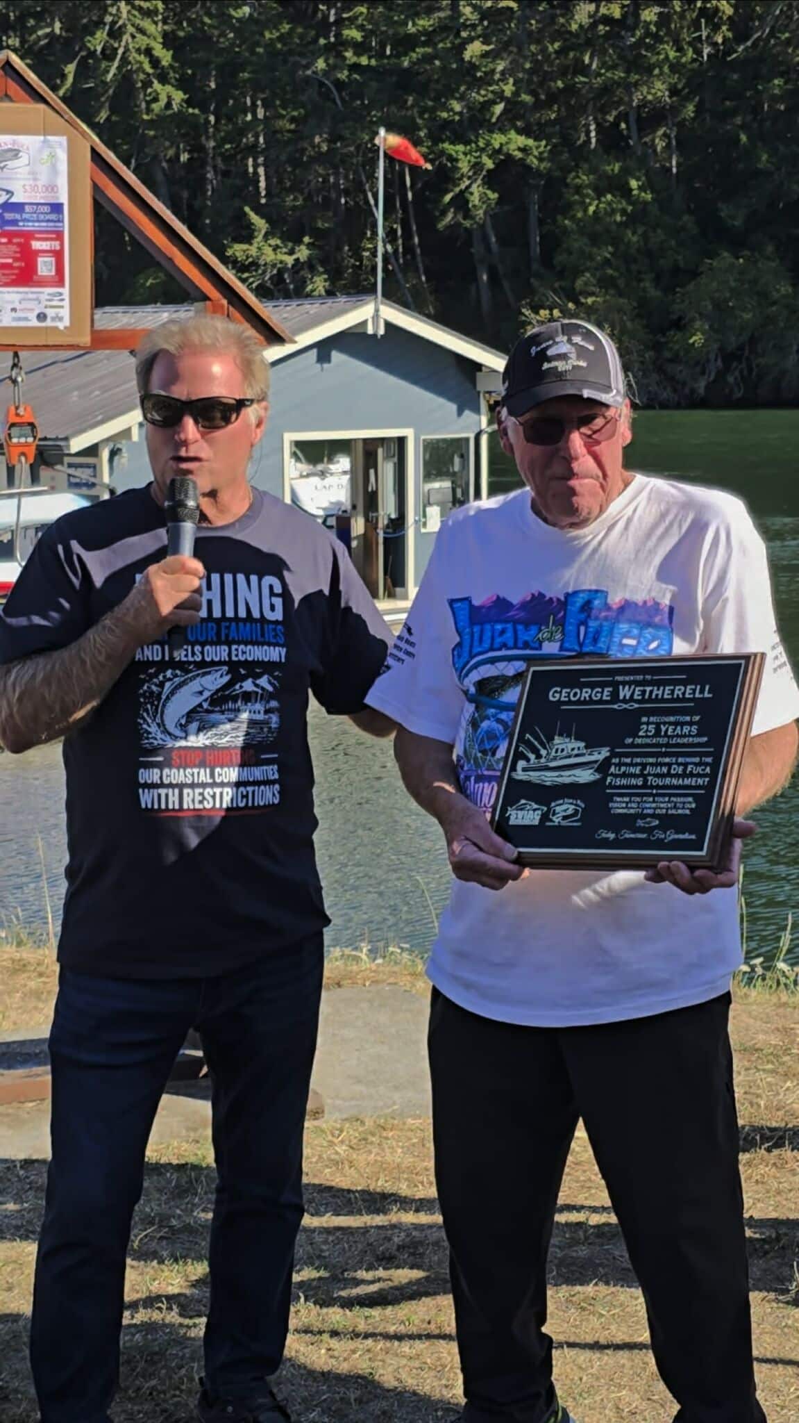 2026 Juan de Fuca Fishing Tournament Raises $80K George Wetherell honoured for 25 years of tournament leadership at Juan de Fuca Fishing Tournament