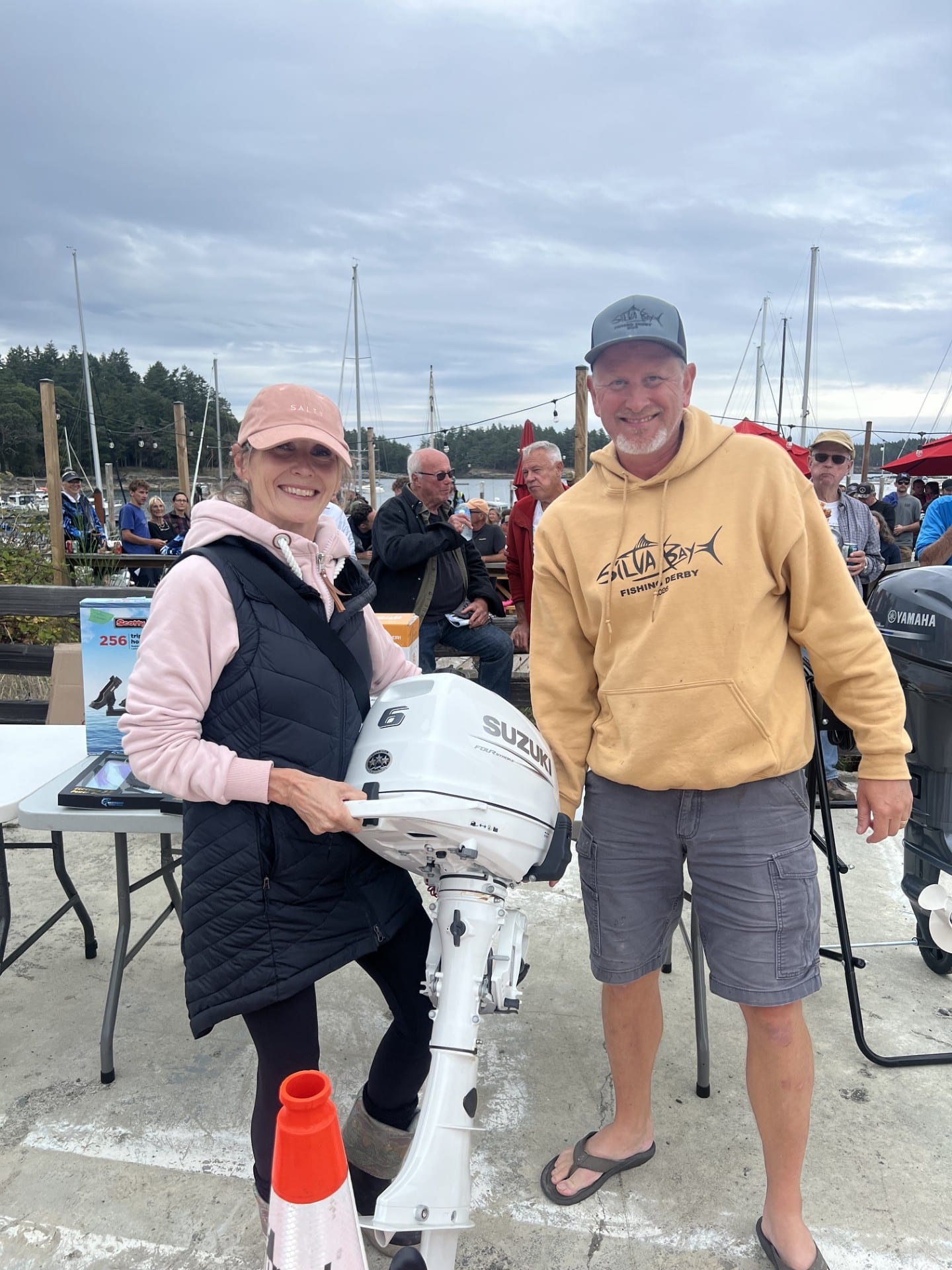 2026 Silva Bay Fishing Derby Raises ~$8,500 Jennifer Lynch with her 6 HP Suzuki outboard won for 4th place at the 2026 Silva Bay Fishing Derby