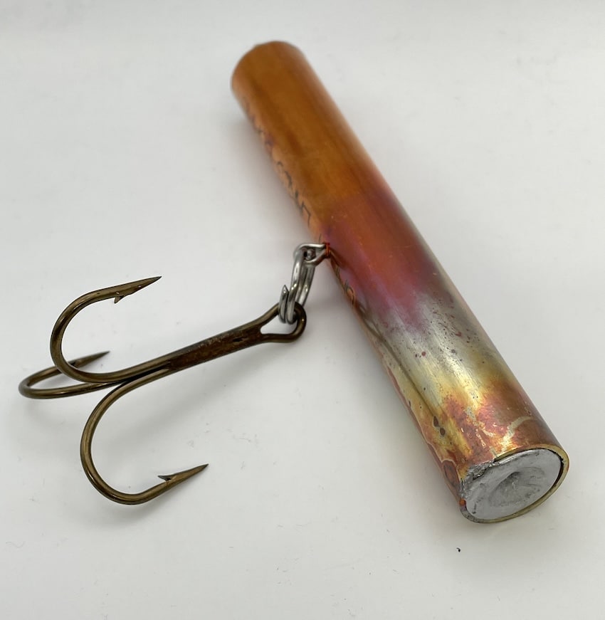 The Science Behind Pipe Jigs for Lingcod Copper pipe jigs ready to fish showing exposed lead core