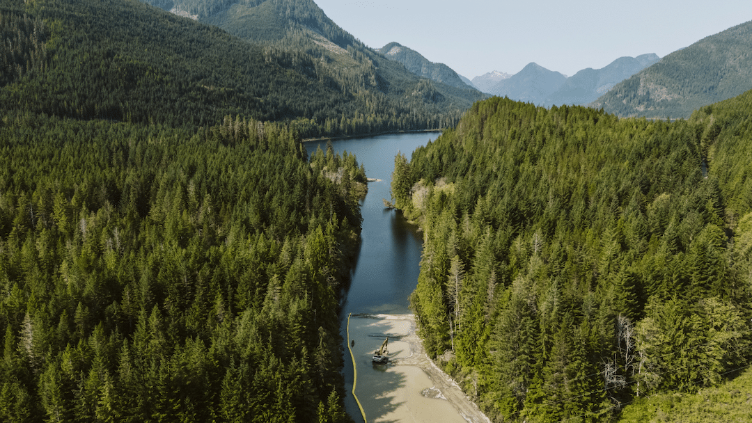 Vancouver Island Chinook Recovery at Muchalat Muchalat Lake outflow salmon spawning habitat Vancouver Island