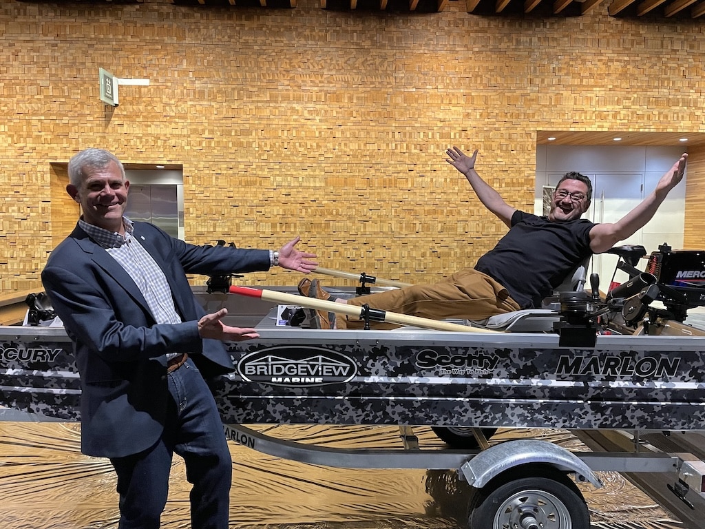 What is the SFI Policy Conference & Big Splash Gala? Owen Bird with Joel Unickow celebrating his boat win